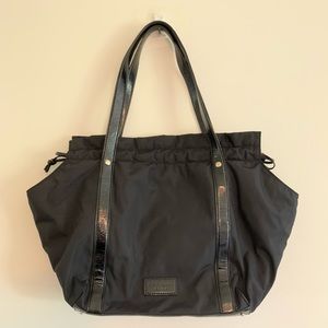 Kate Spade Nylon / Patent Leather Trim Tote Bag, Black